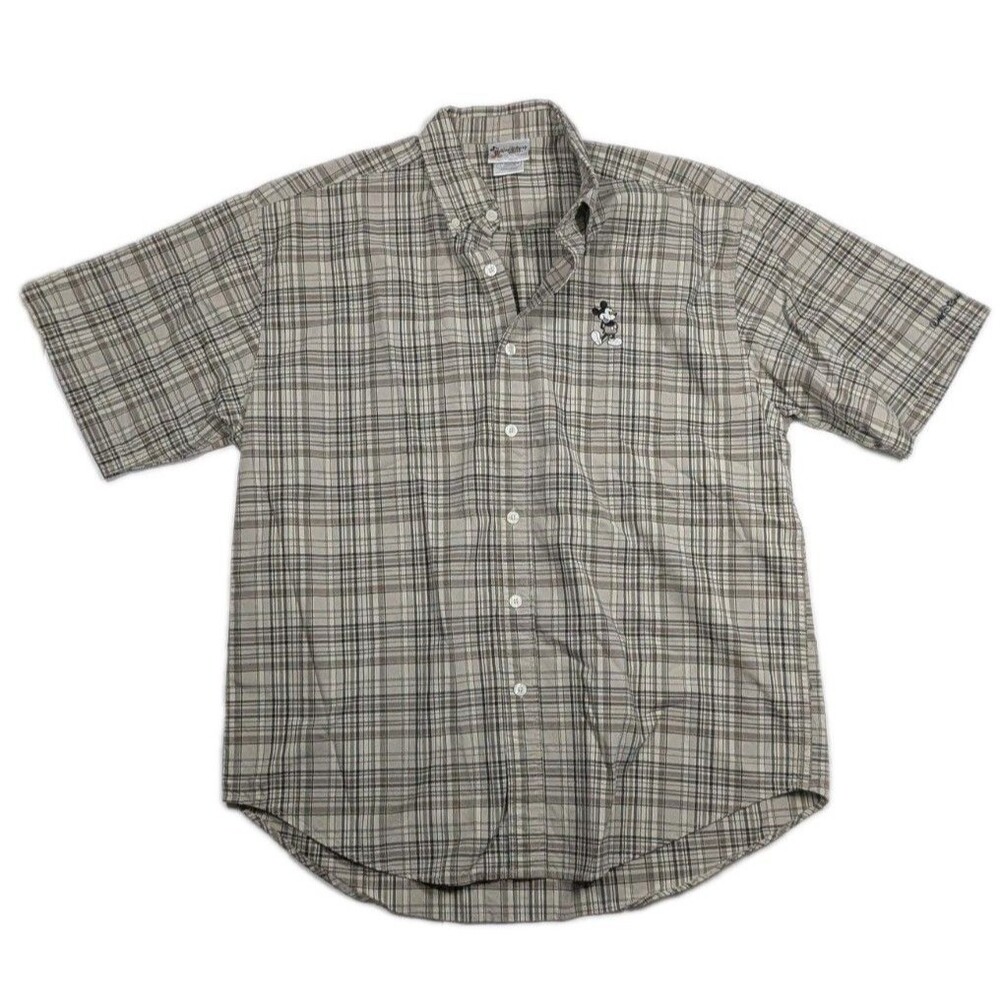 Walt Disney World x Micky Mouse Button Up Short Sleeve Size Large